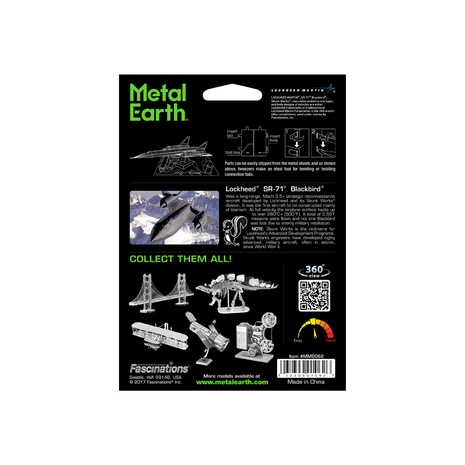 Metal Earth - Lockheed Martin SR-71 Blackbird 
