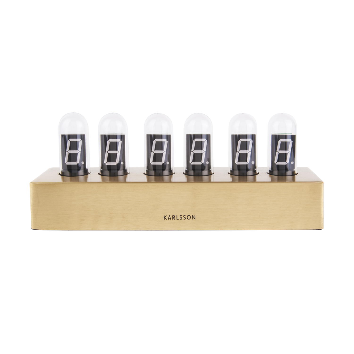 Karlsson Tischuhr Cathode Metall gold