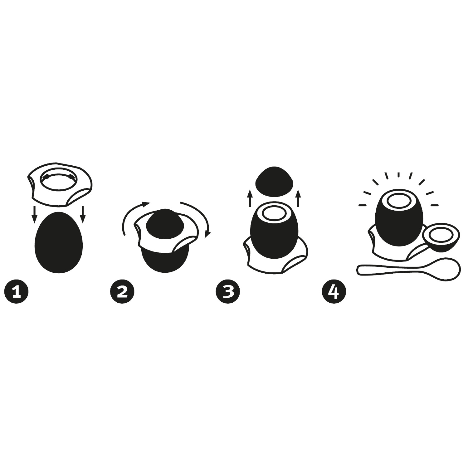 cregg - Die feine Art Eier zu öffnen - schwarz