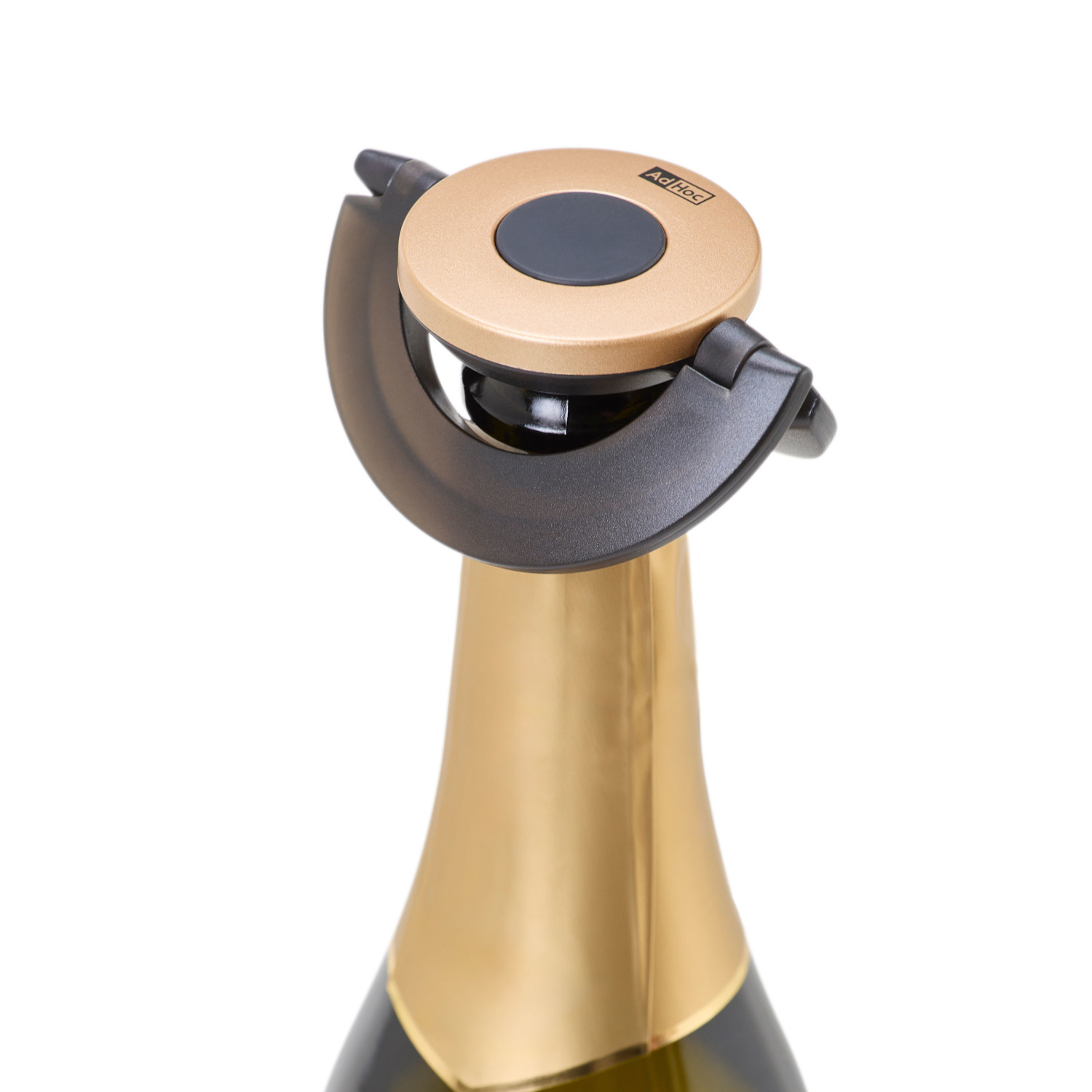 Adhoc Sekt-/Champagnerverschluss black&gold