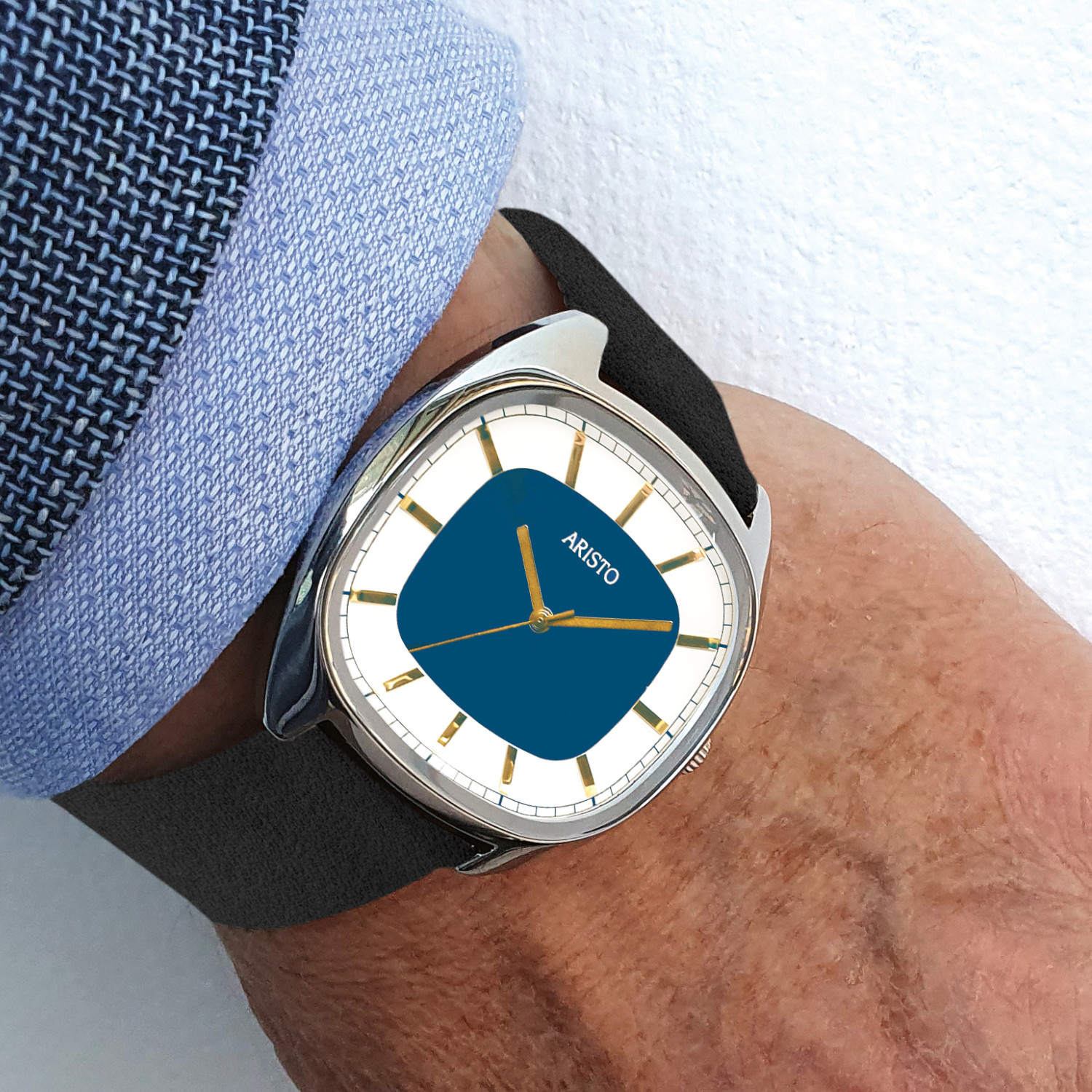 TV Herrenarmbanduhr - Blau