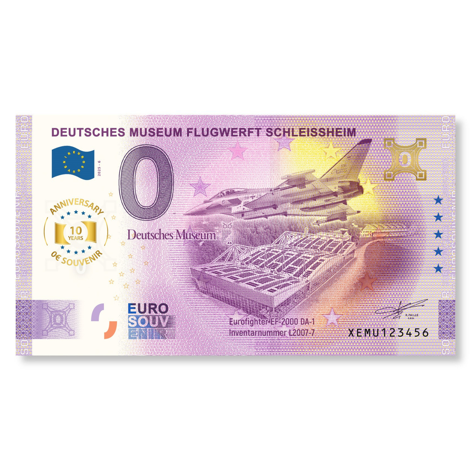 Euroschein Deutsches Museum - Eurofighter Jubiläumsedition