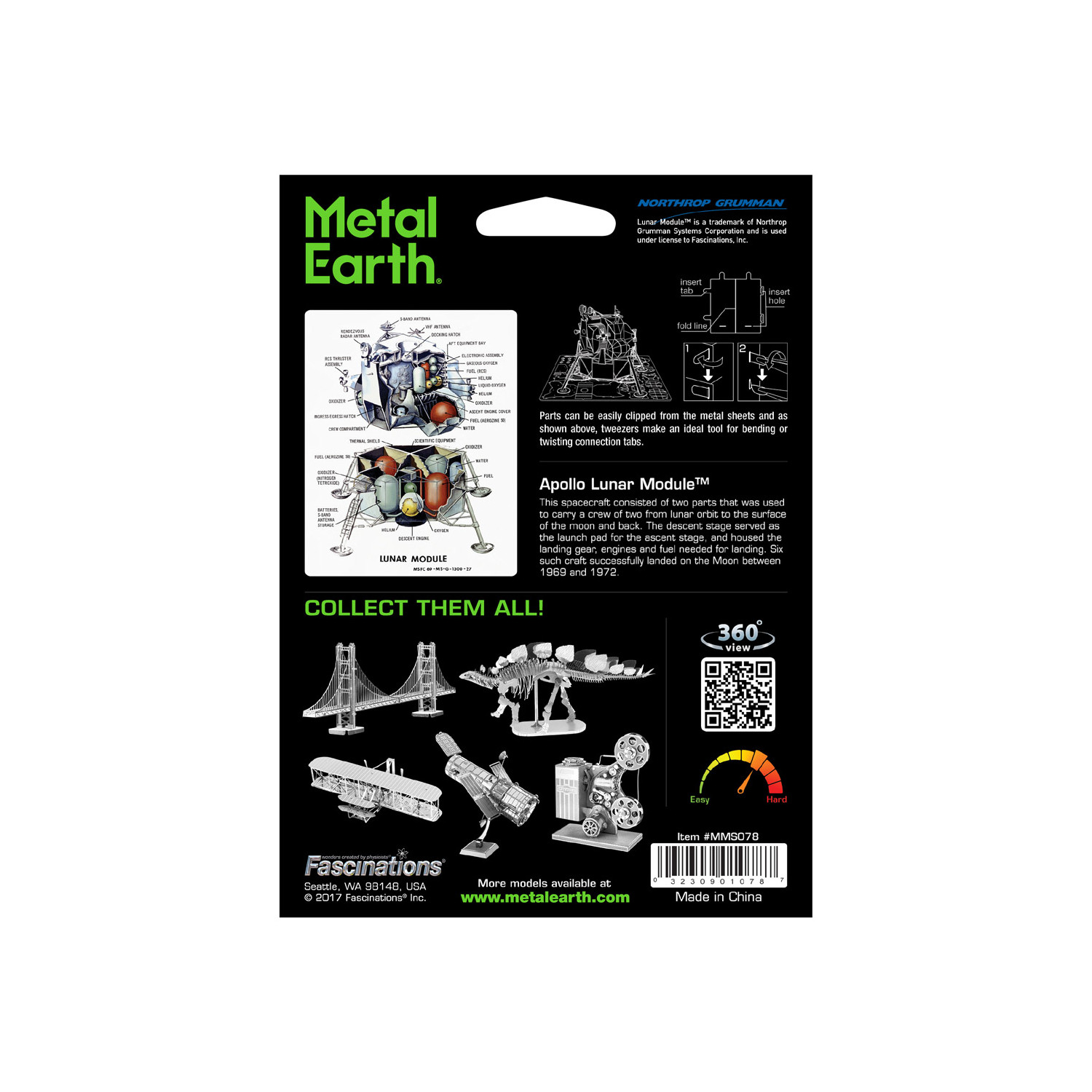 Metal Earth Silver Edition - Apollo Lunar Module