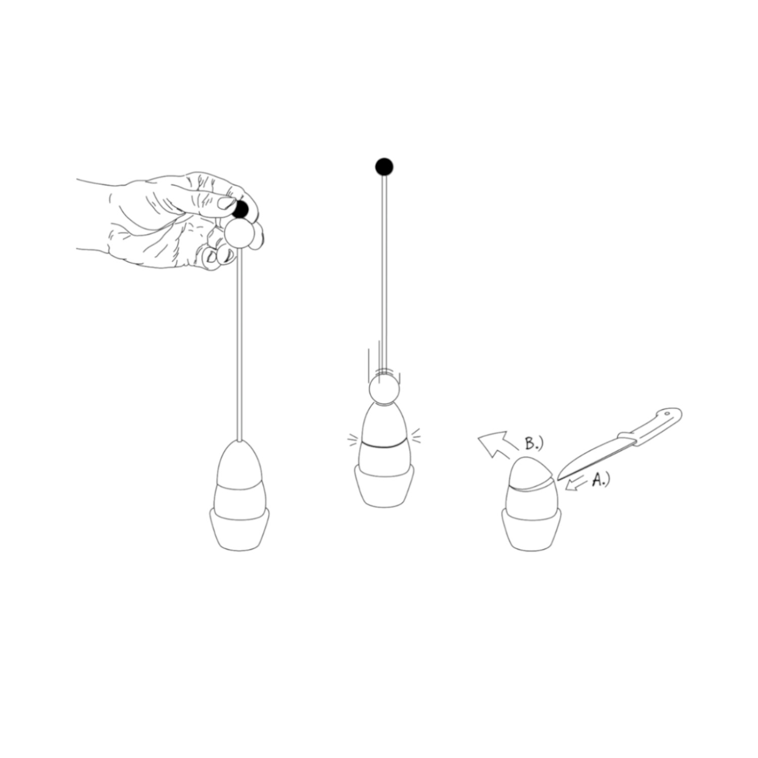 Eieröffner Clack Jubiläum - Schwarz/ Schwarz