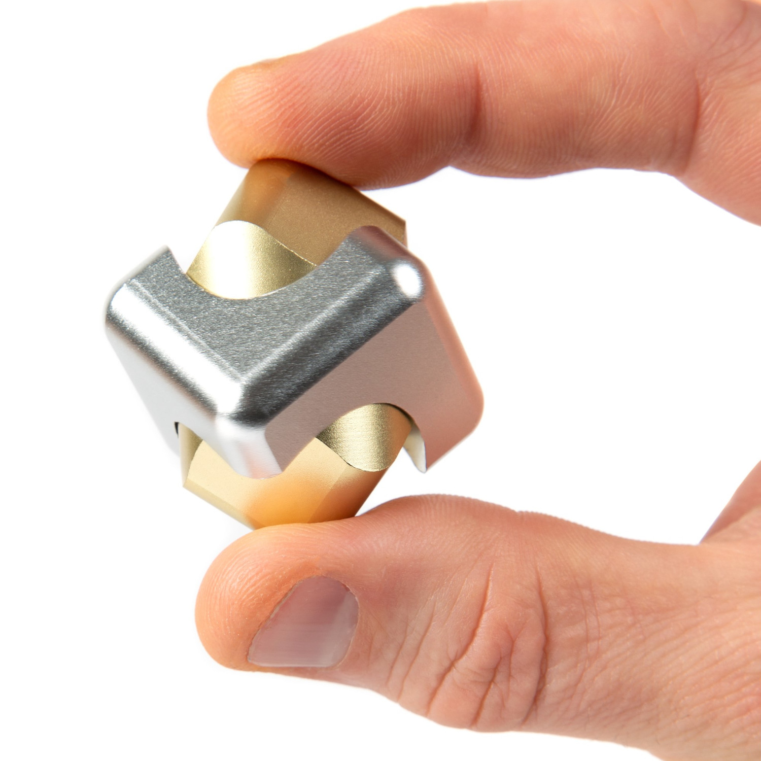 Fidget Spinner Cube - Silber-Gold