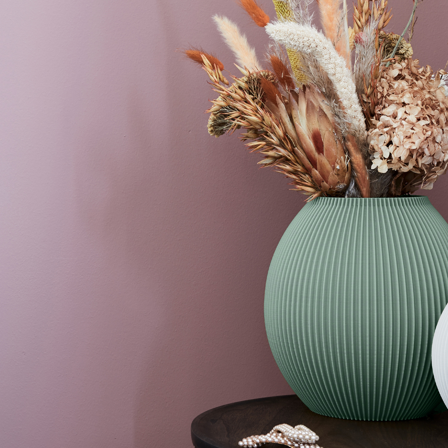 Tischvase POKE - 3D Druck - Waldgrün