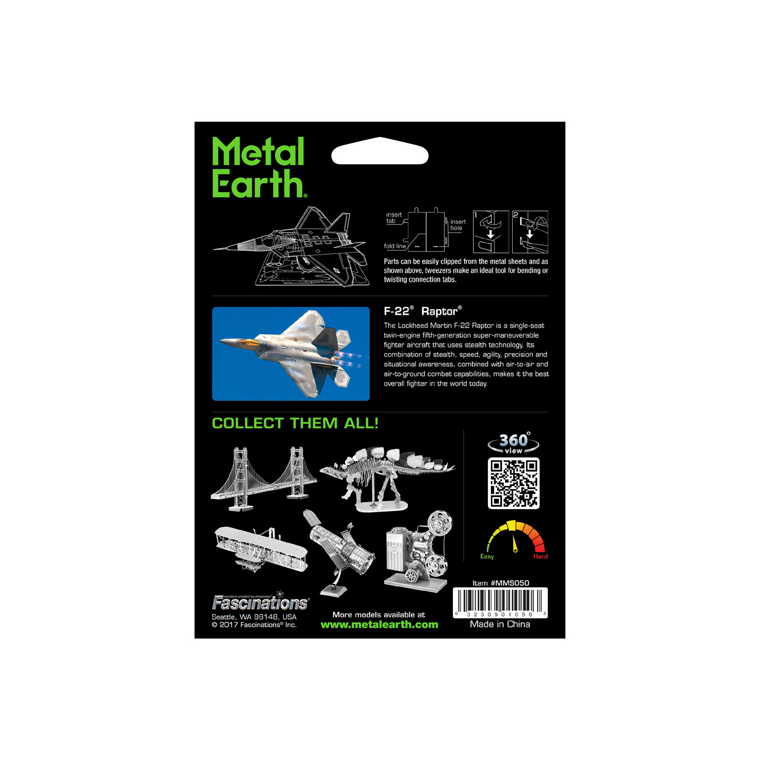 Metal Earth - Lockheed Martin F-22 Raptor