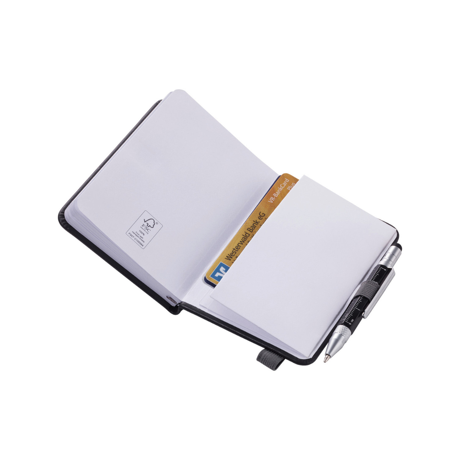 Notizblock A7 mit CONSTRUCTION Liliput black