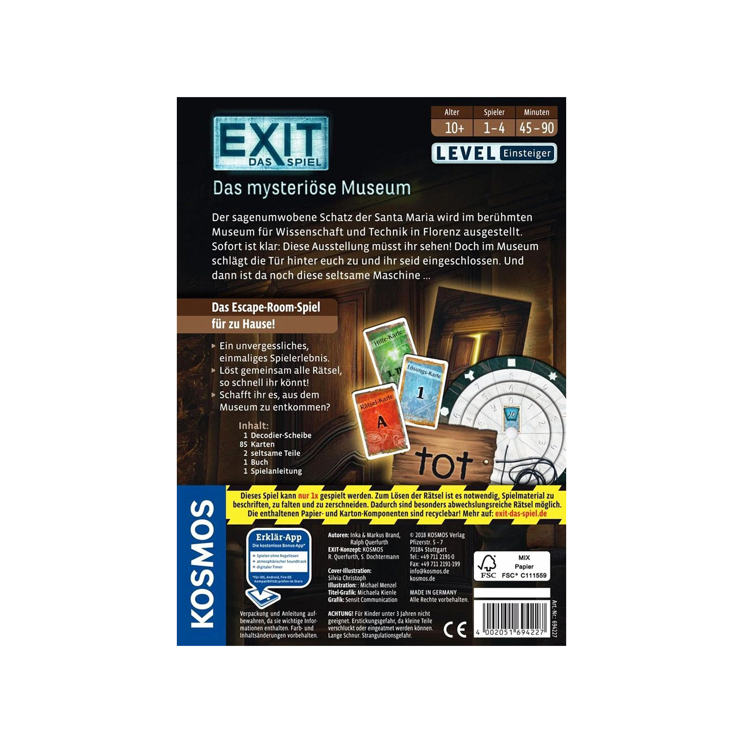Exit Spiel, das mysteriöse Museum (Gebraucht) in Tägerwilen für CHF 5 Exit Spiel, das mysteriöse Museum (Gebraucht) in Tägerwilen für CHF 5