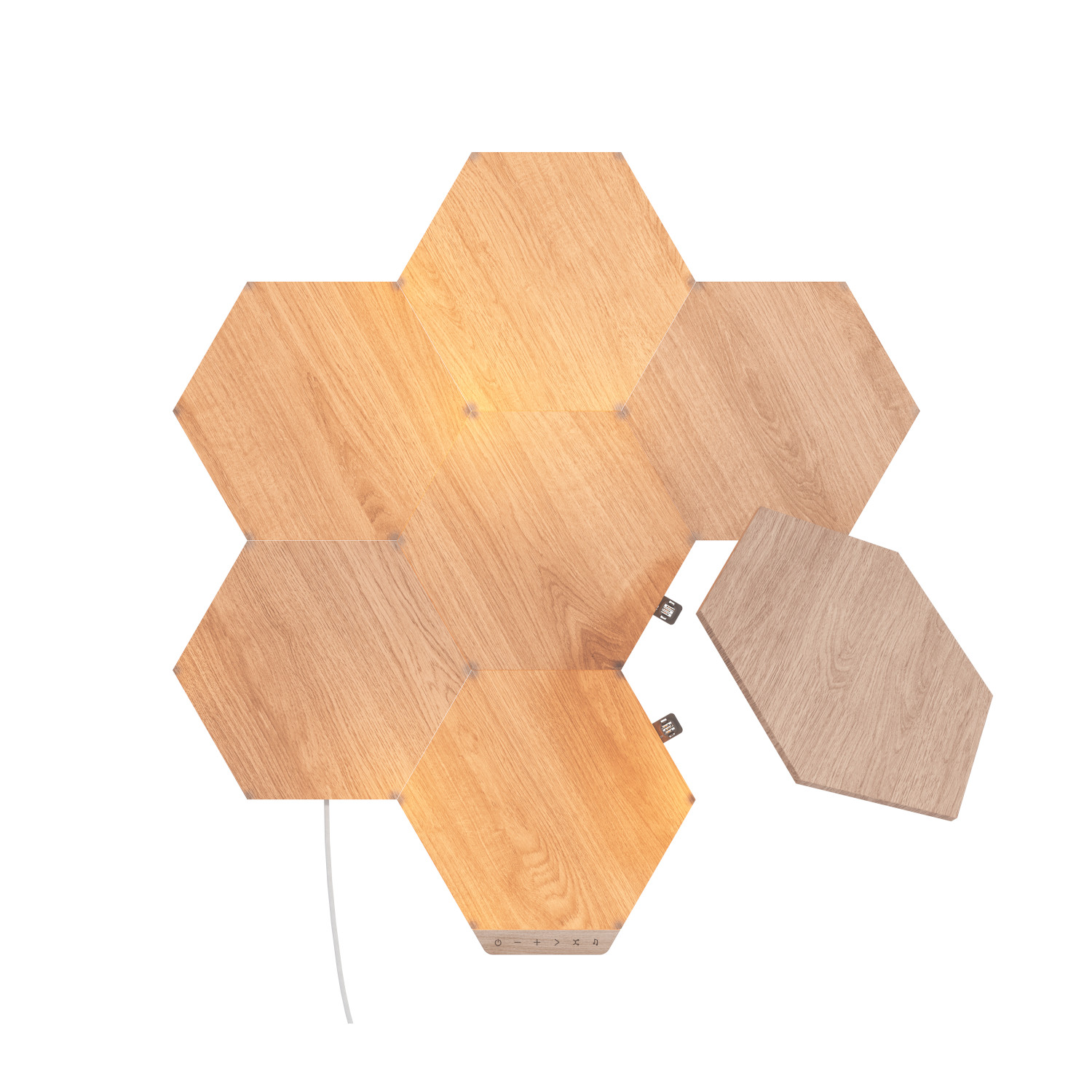 Nanoleaf Elements Wood Look Hexagons Starter Kit 7x Nanoleaf Elements Wood Look Hexagons Starter Kit
