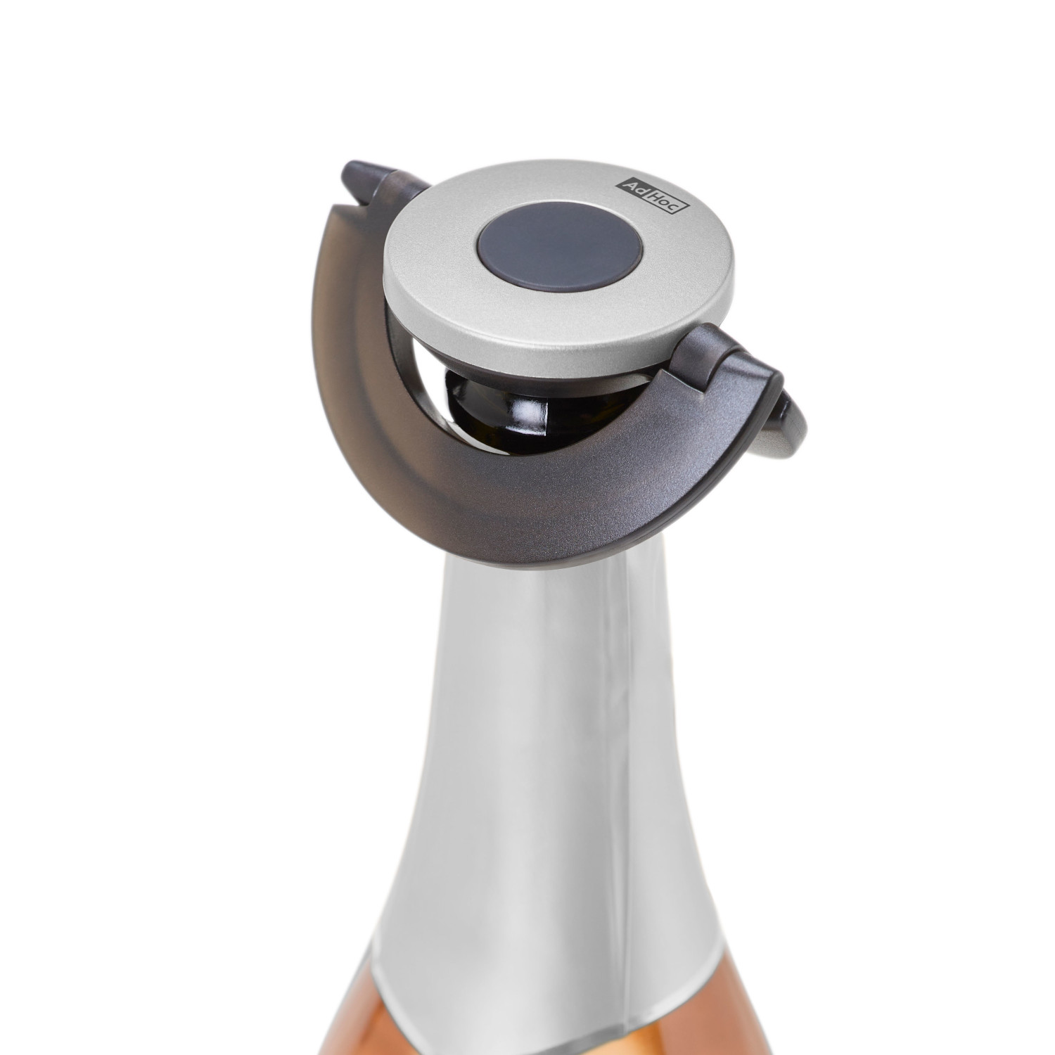Adhoc Sekt-/Champagnerverschluss black&silver