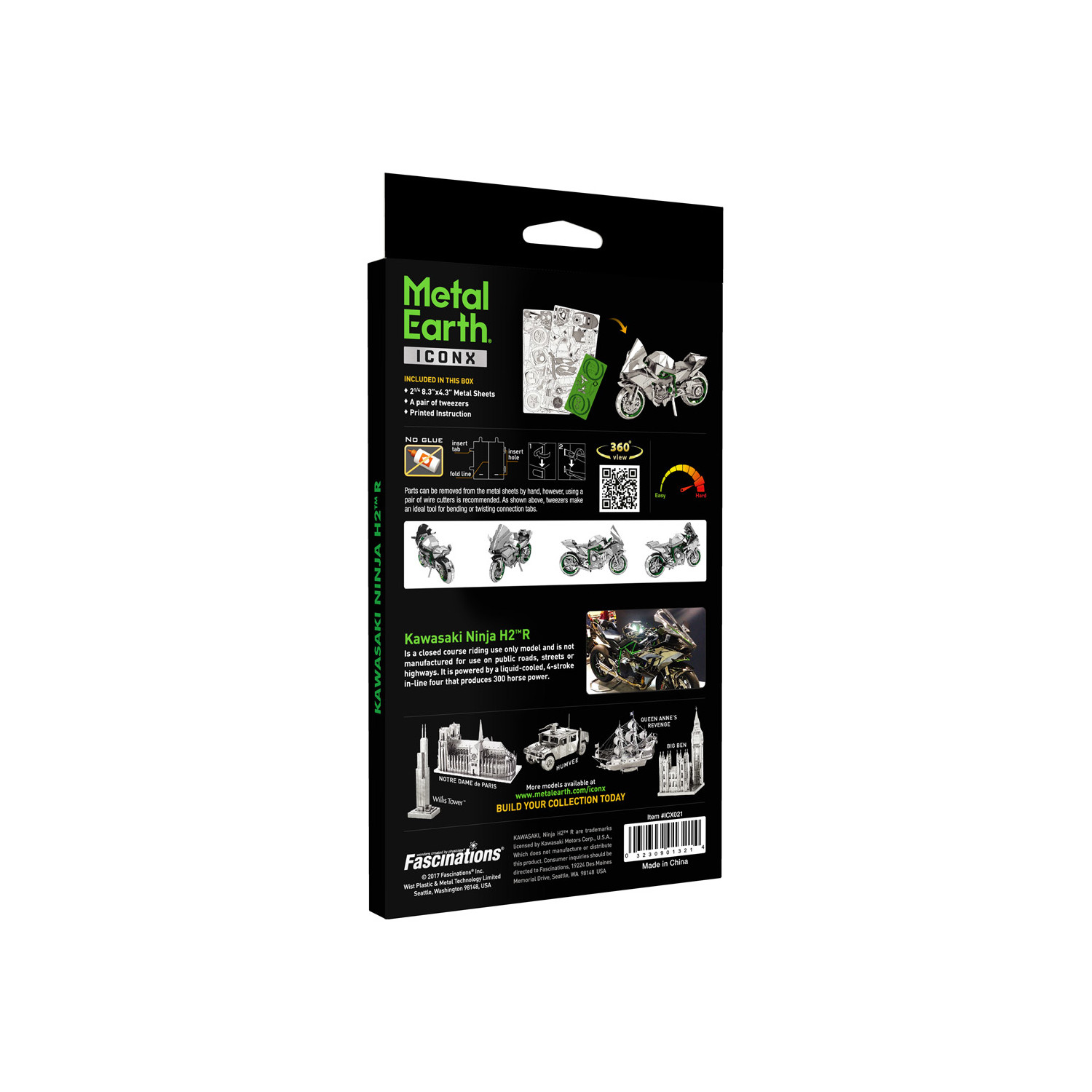 ICONX 3D Metal Model Kits - Kawasaki Ninja H2 R