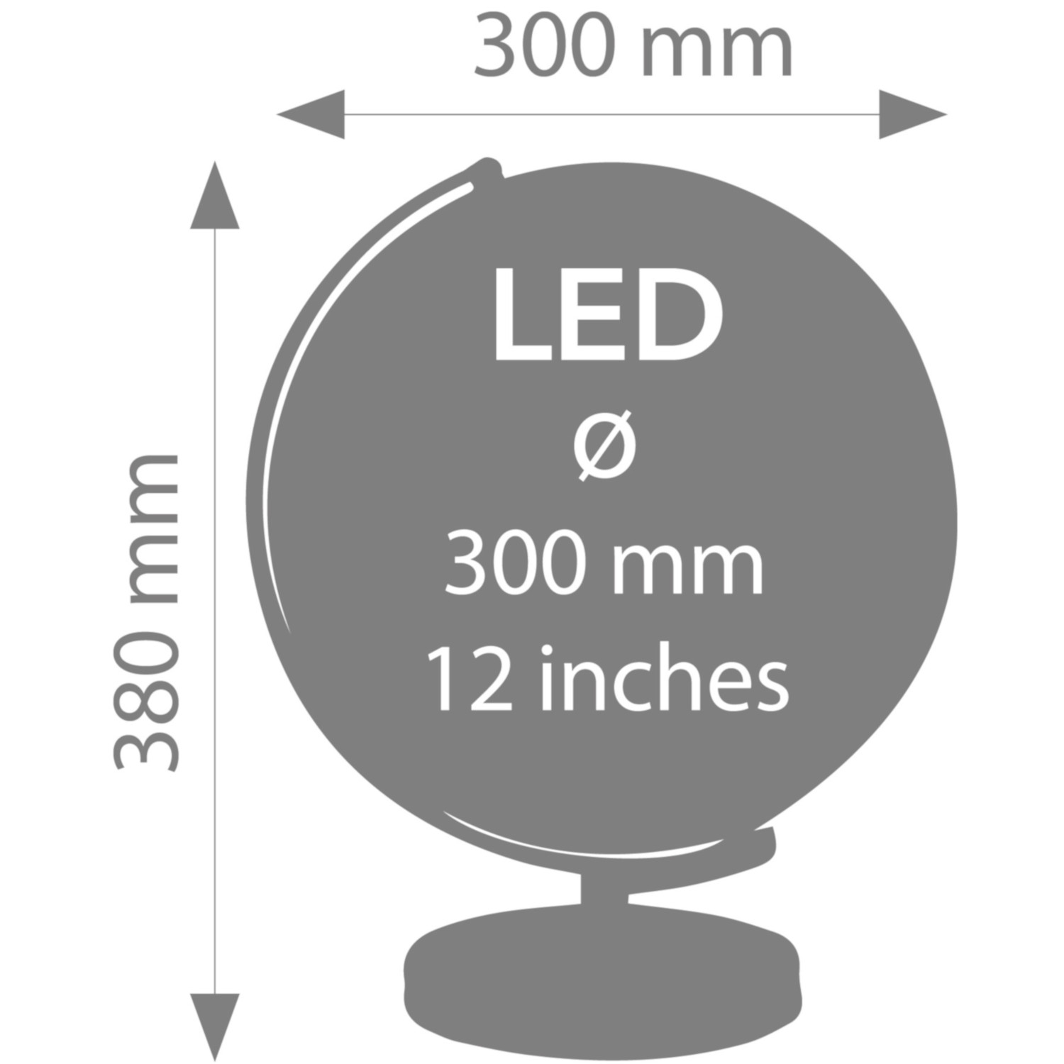 LED-Leuchtglobus STELLAR LIGHT TOUCH - Blau/Bronze matt