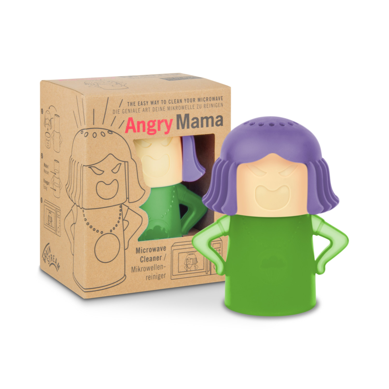 Mikrowellenreiniger - Angry Mama - Lila-Grün