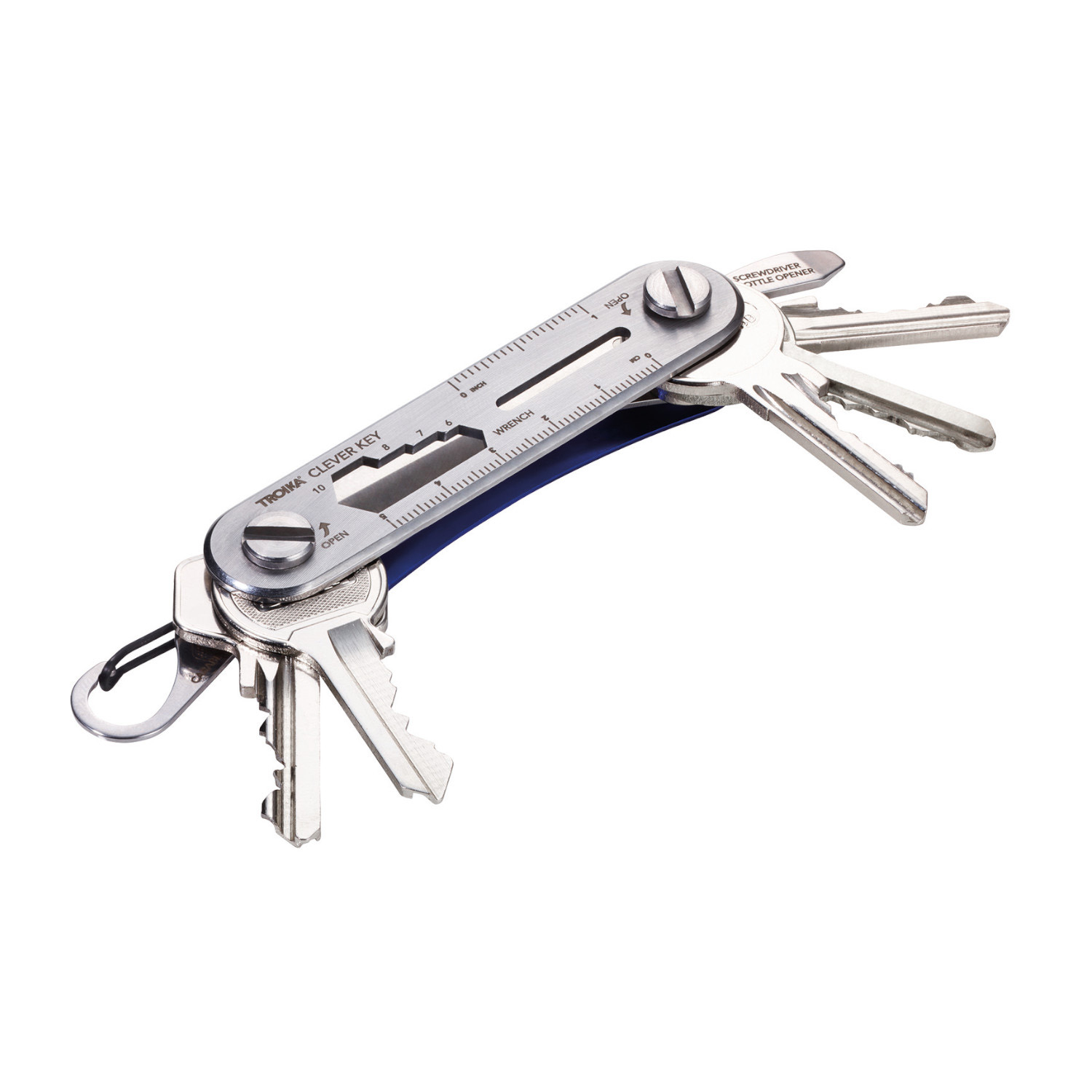 Schlüssel Organizer CLEVER KEY silber/blau