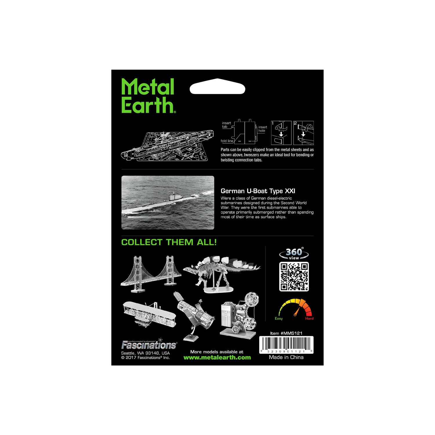 Metal Earth - German U-Boat Type XXI 