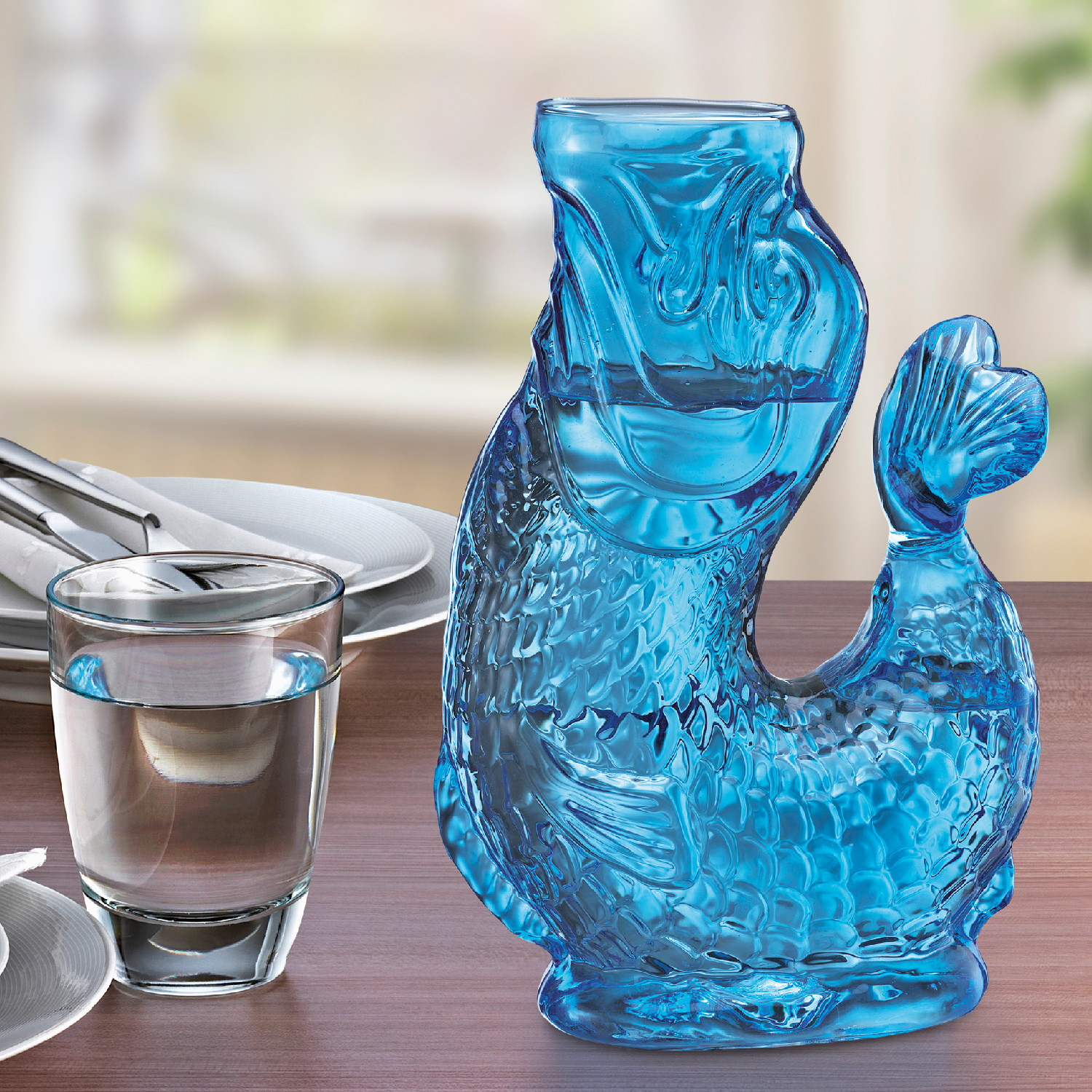 Wasserkaraffe NEMO blau