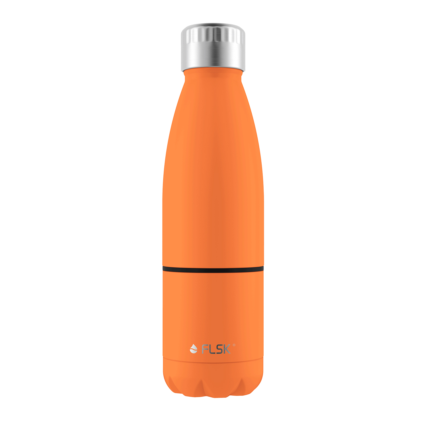 FLSK Trinkflasche mit Becher 700ml trail orange