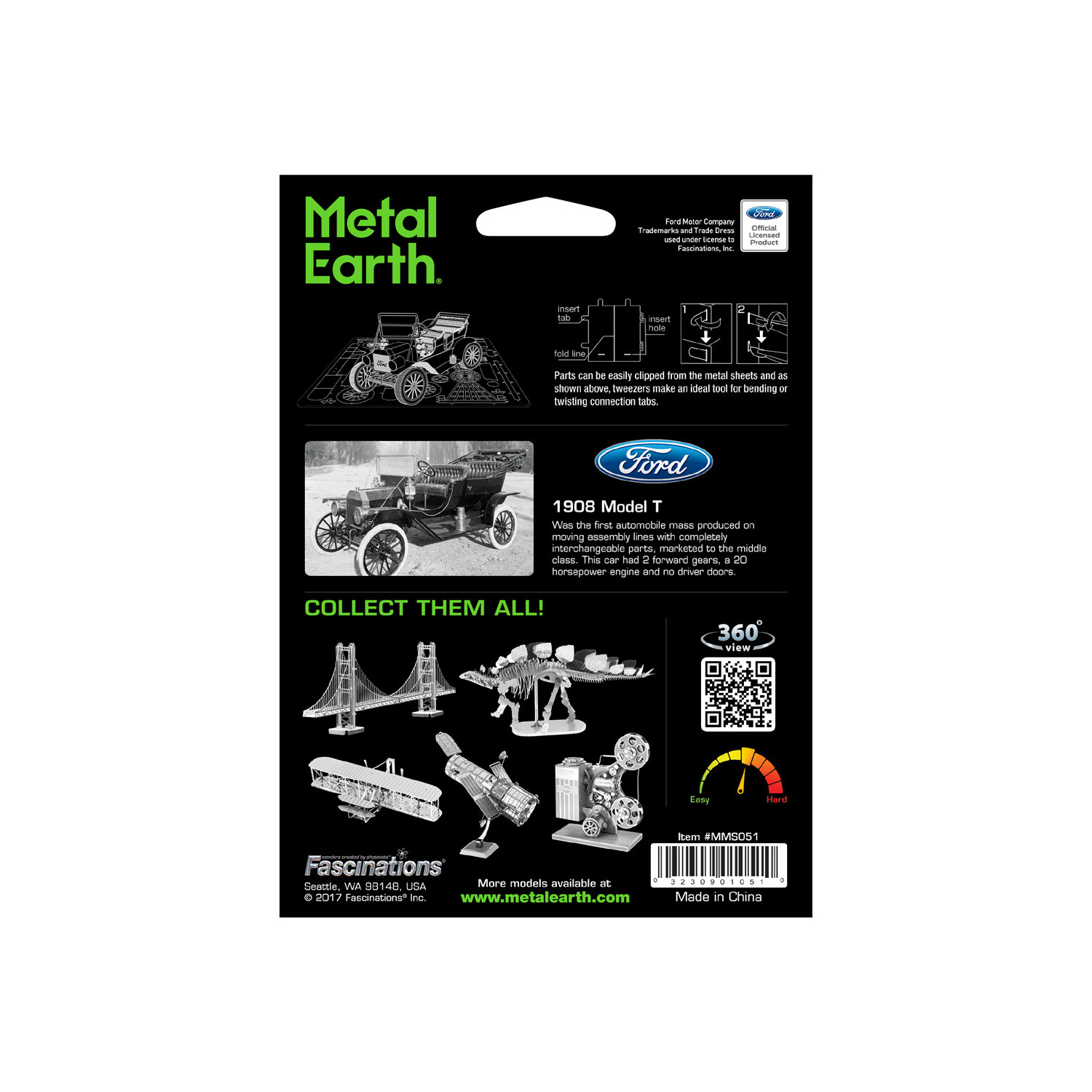 Metal Earth Silver Edition - 1908 Ford Model T