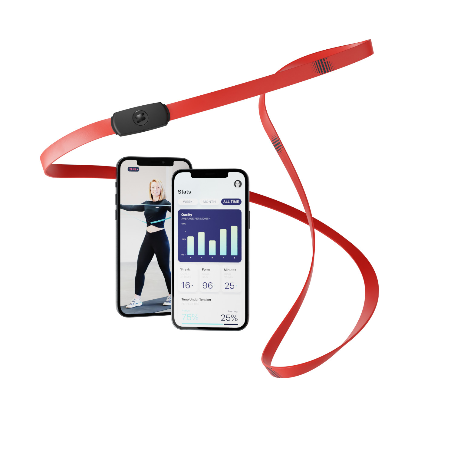 Smartes Fitnessband STRAFFR mit App - strong Smartes Fitnessband STRAFFR mit App - strong