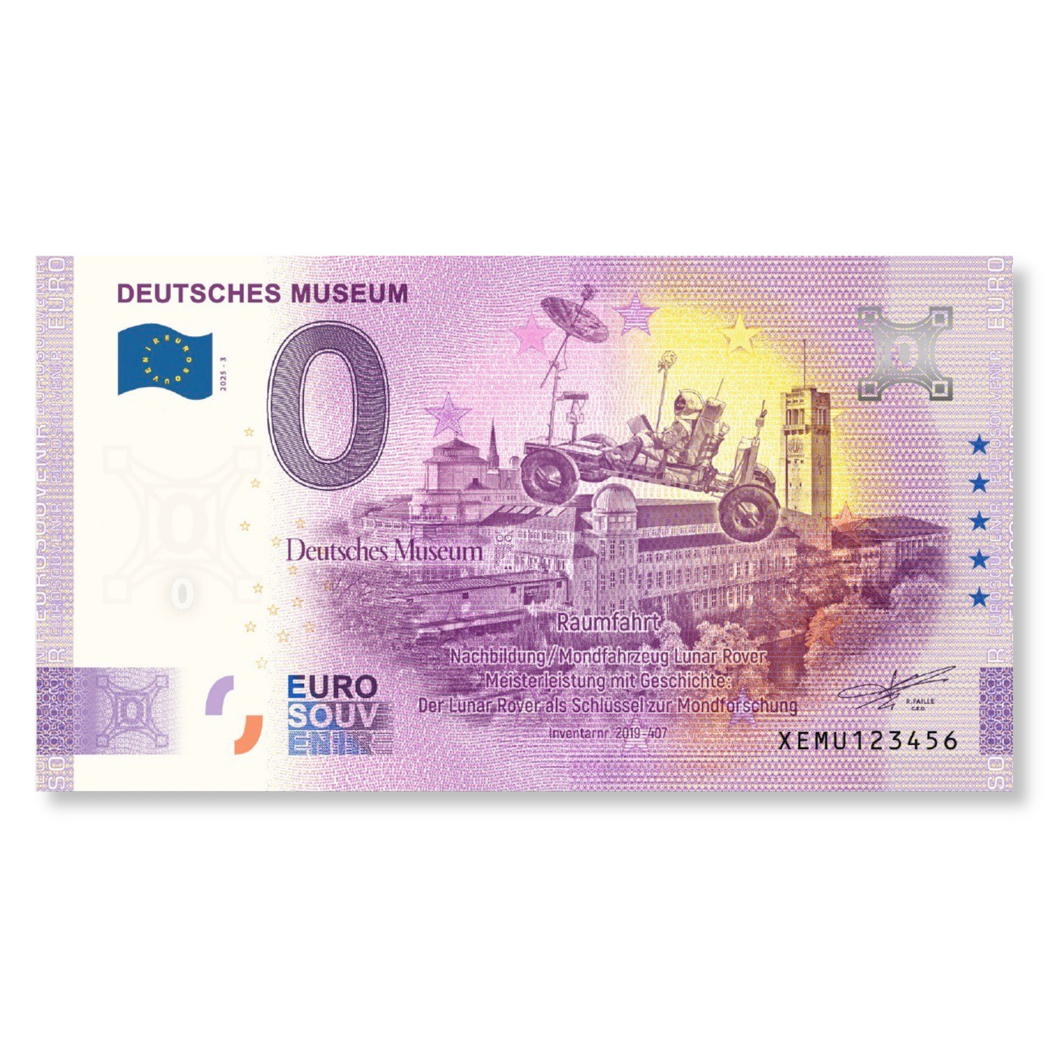 Euroschein Deutsches Museum - LUNAR Rover Klassikedition