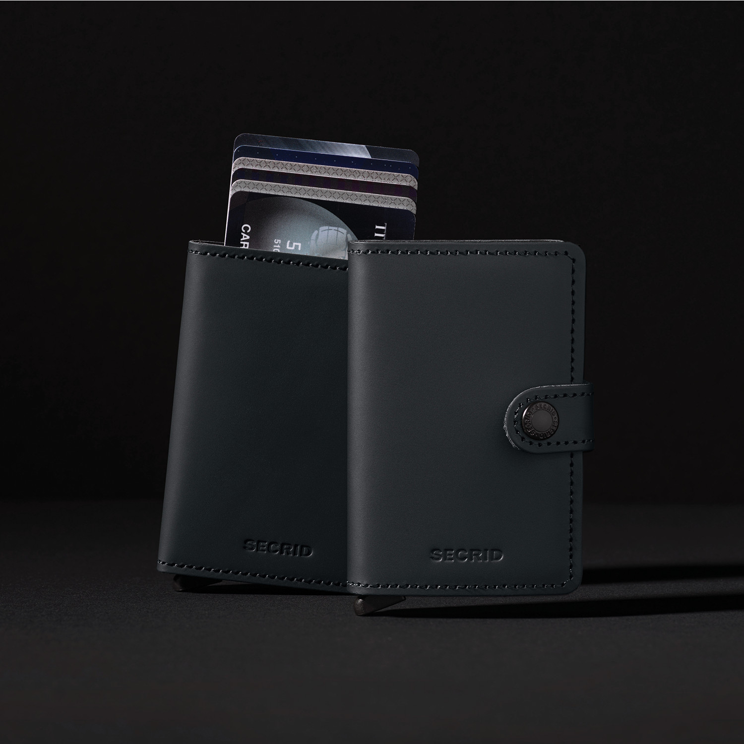 Miniwallet Portmonee - matt schwarz