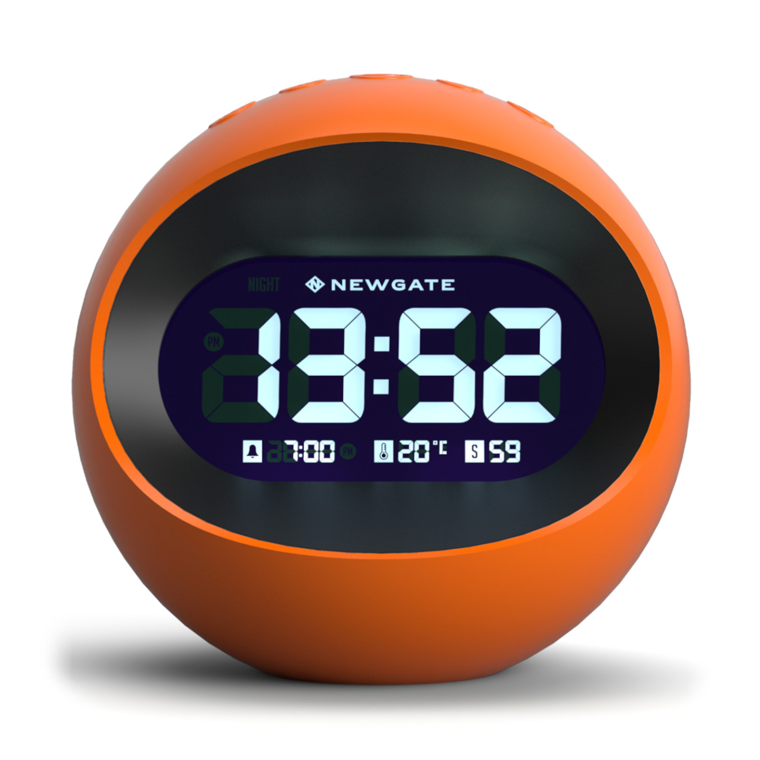 LCD-Wecker Zentrum der Erde - Orange