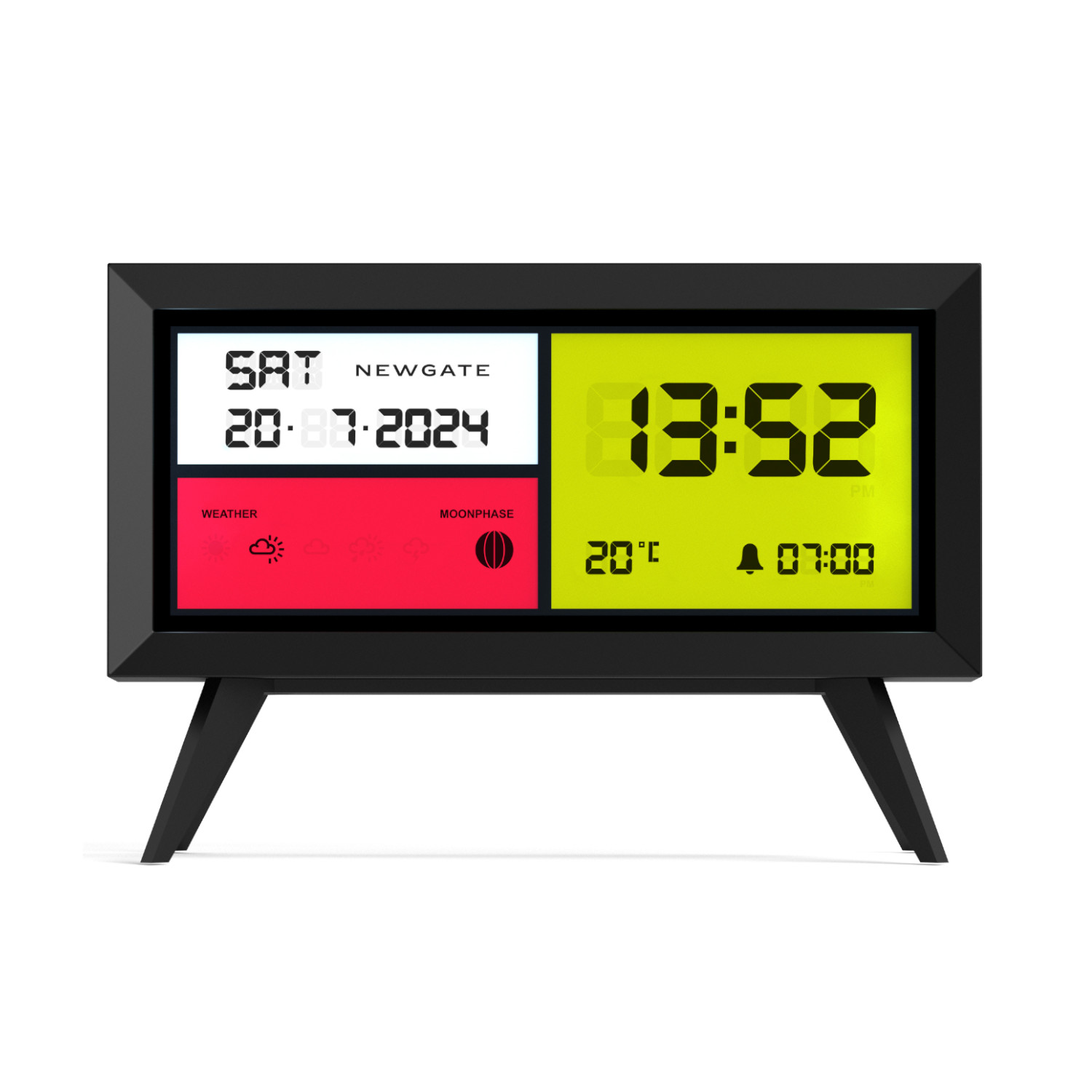 Newgate Spectronoma LCD-Uhr - Schwarz Newgate Spectronoma LCD-Uhr - Schwarz