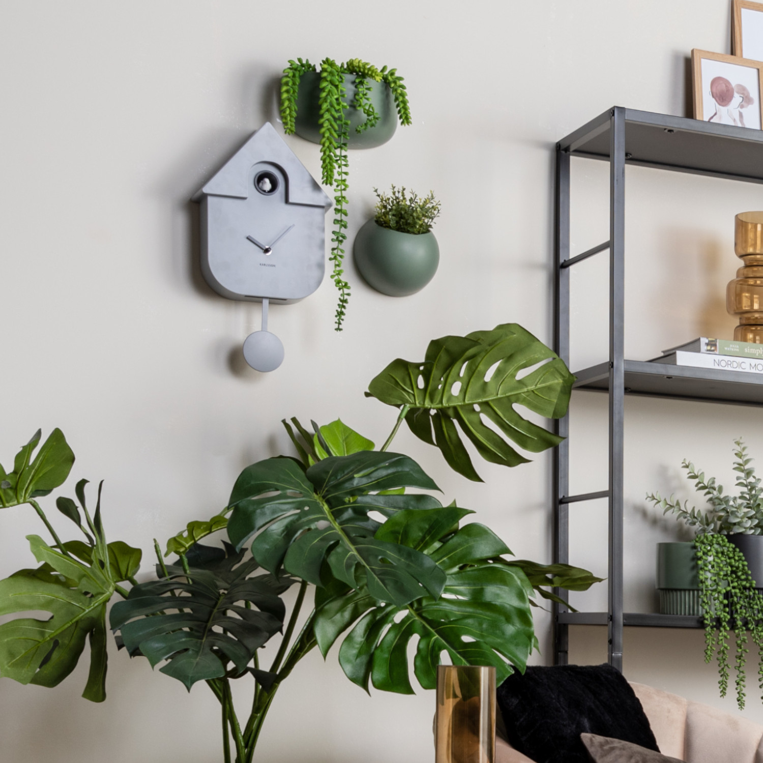 Pendelwanduhr Cuckoo - Mausgrau