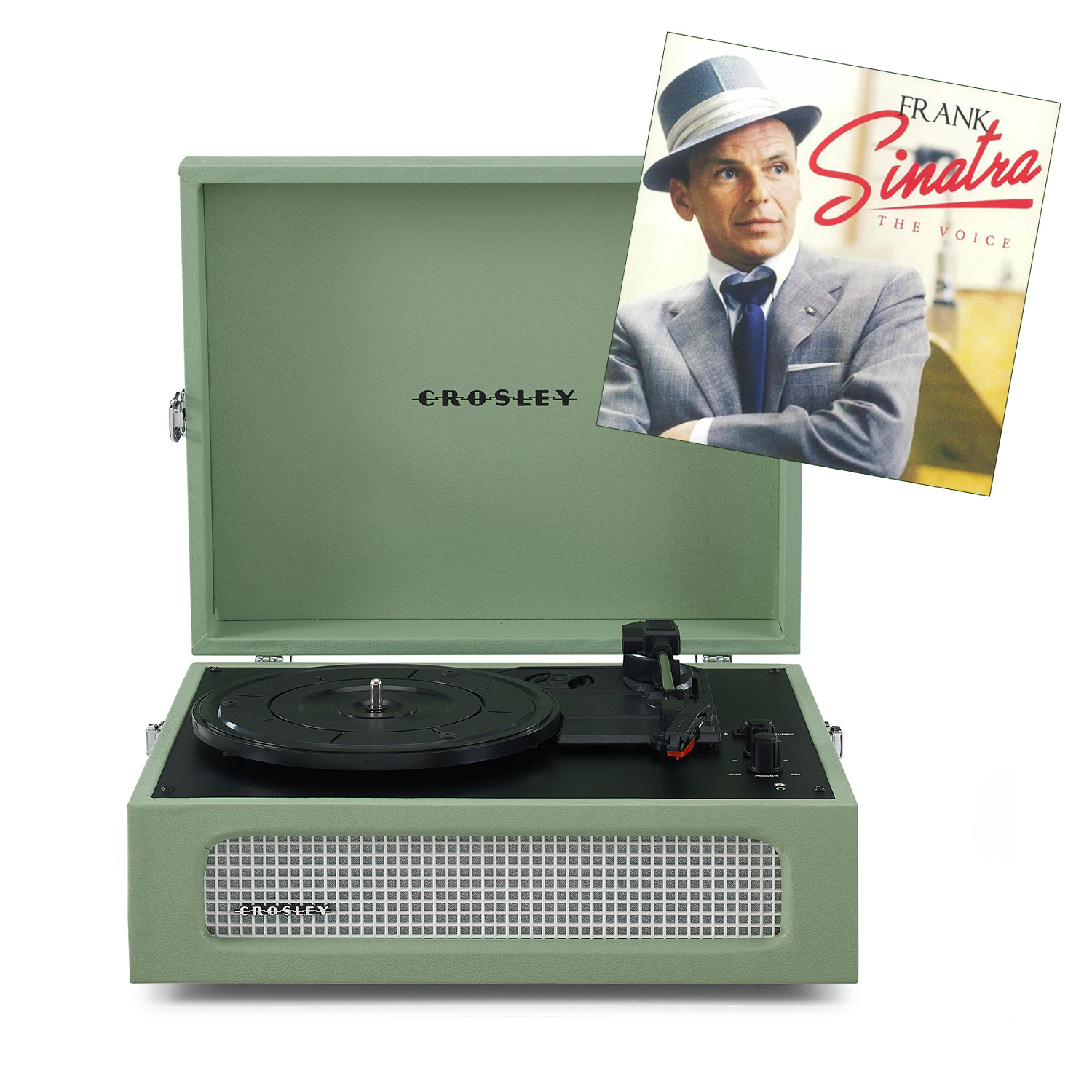 CROSLEY Voyager Plattenspieler inkl. Frank Sinatra LP - Grün