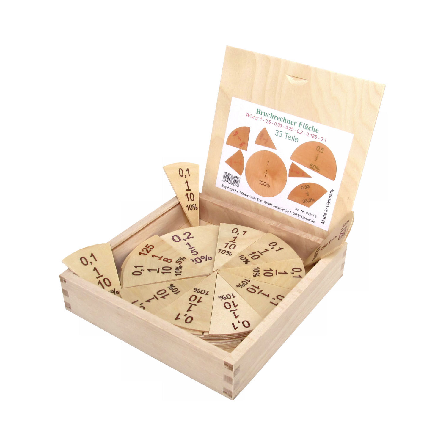 Bruchrechner - Kreis im Holzkasten