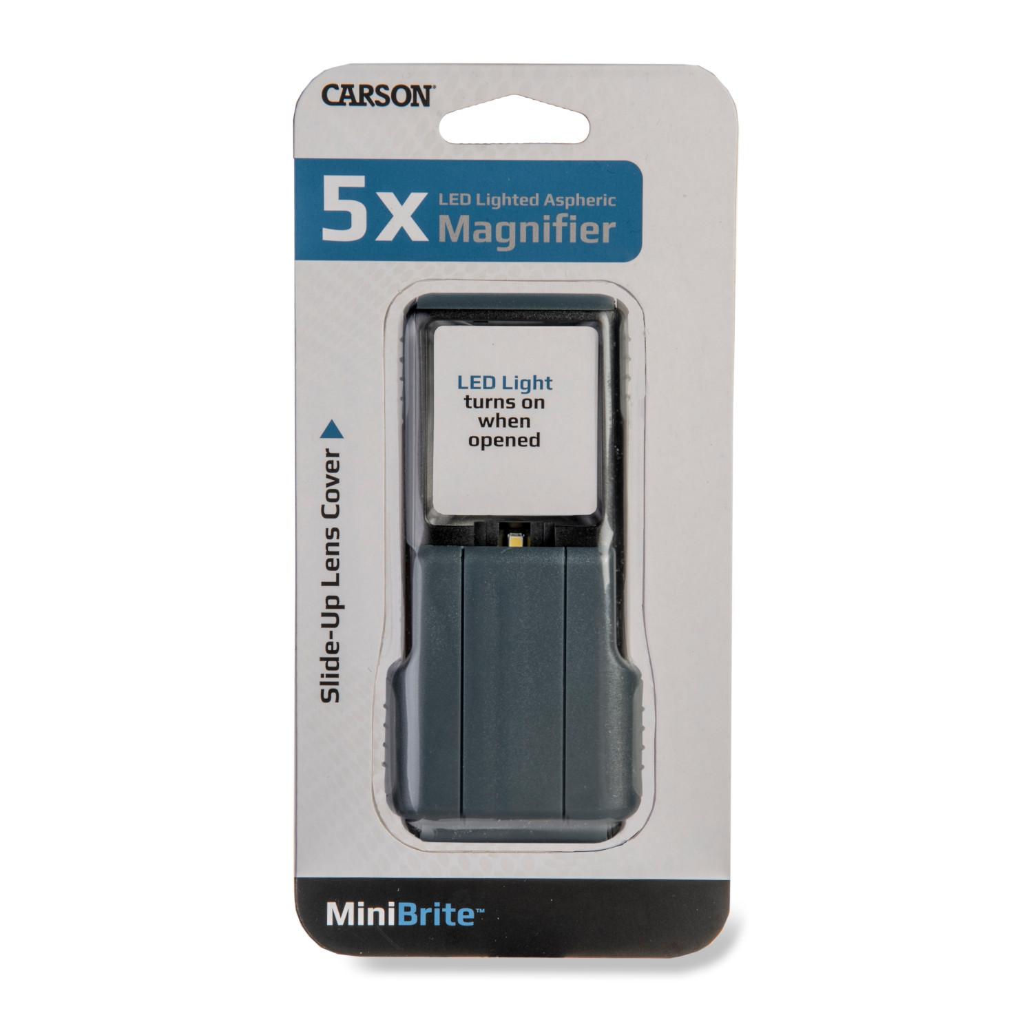 Carson MiniBrite 5x Taschenlupe mit Schutzhülle 