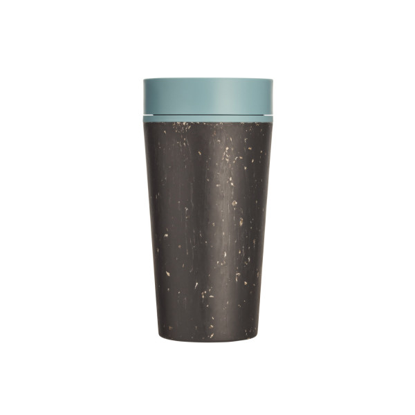 Circular Cup Large - Black & Faraway Blue