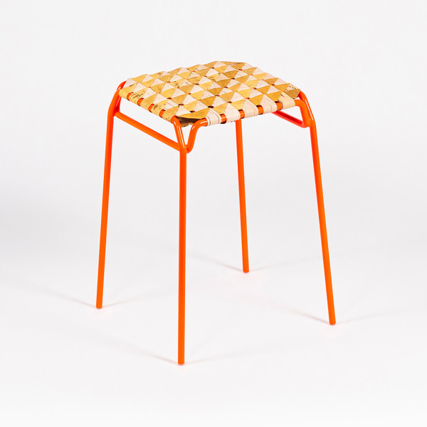 Hocker Taburet, neon rot