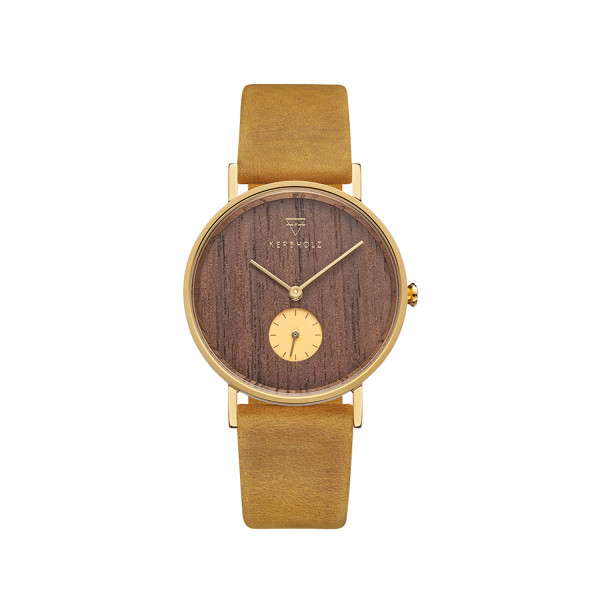 FRIDA Walnut Mustard - Armbanduhr