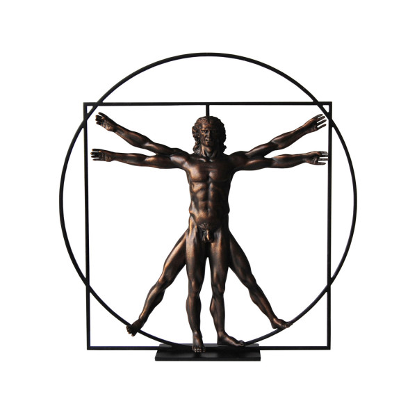 Da Vinci L'homme de Vitruve Bronze