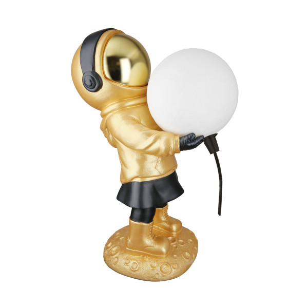 Figur, Astronaut, Apollo, Kunstharz, gelb,grau