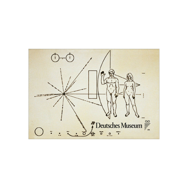 Deutsches Museum Magnetbild - Pioneer Plaque